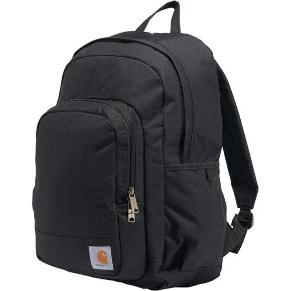 Black laptop backpack 25L bookbag travel school work bag with 15 inch computer s